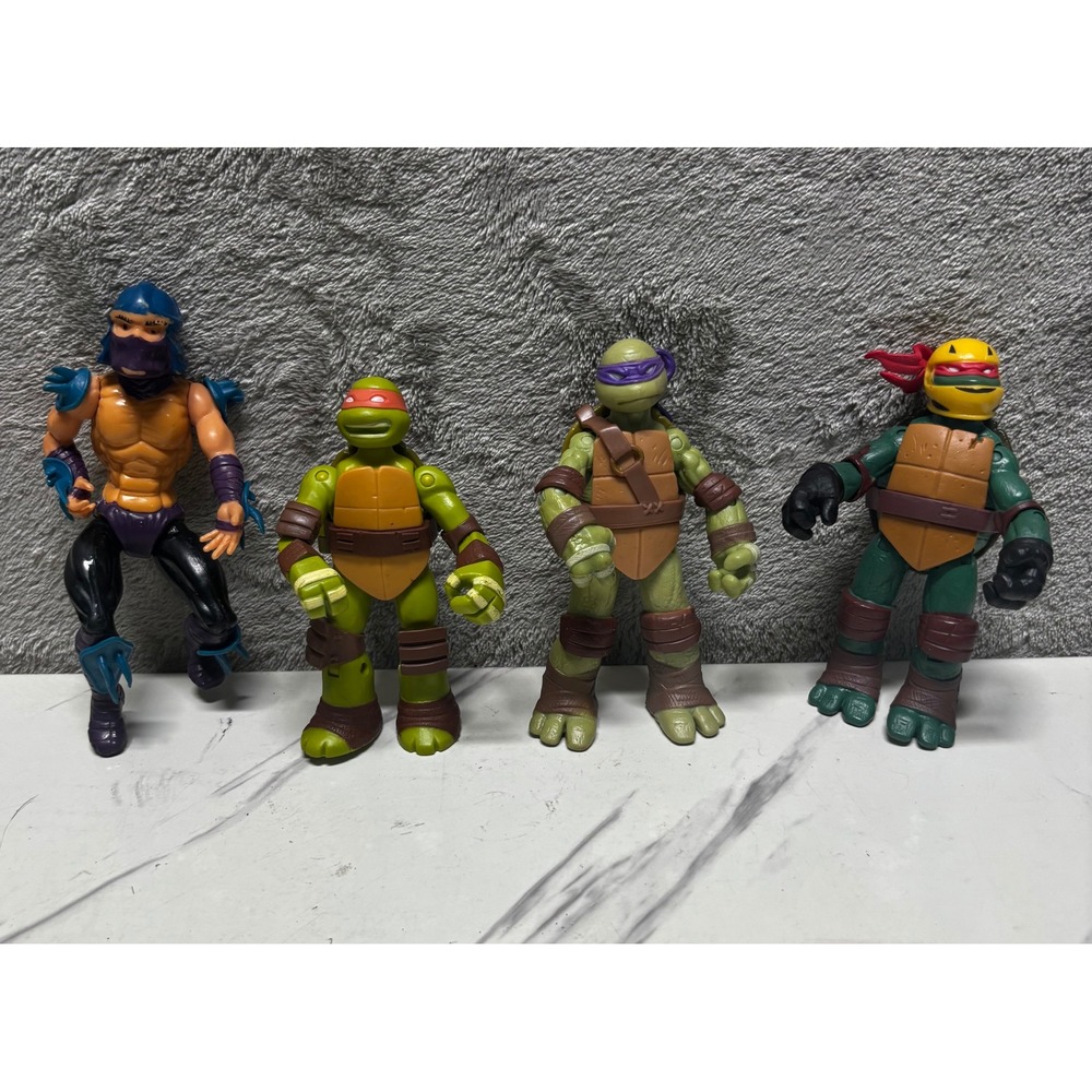 Playmates TMNT Action Figure Lot OS Green Good‎ Vintage Shredder 2012 Turtles